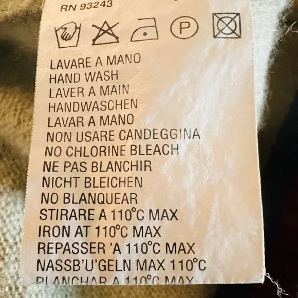 55 DSL Stylish Vintage Cream Sweater with Zigzag Pattern Size XL - Picture 12 of 14